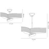 Fabio 71cm 6 Light Crystal Chandelier/Semi-Flush - Polished Chrome