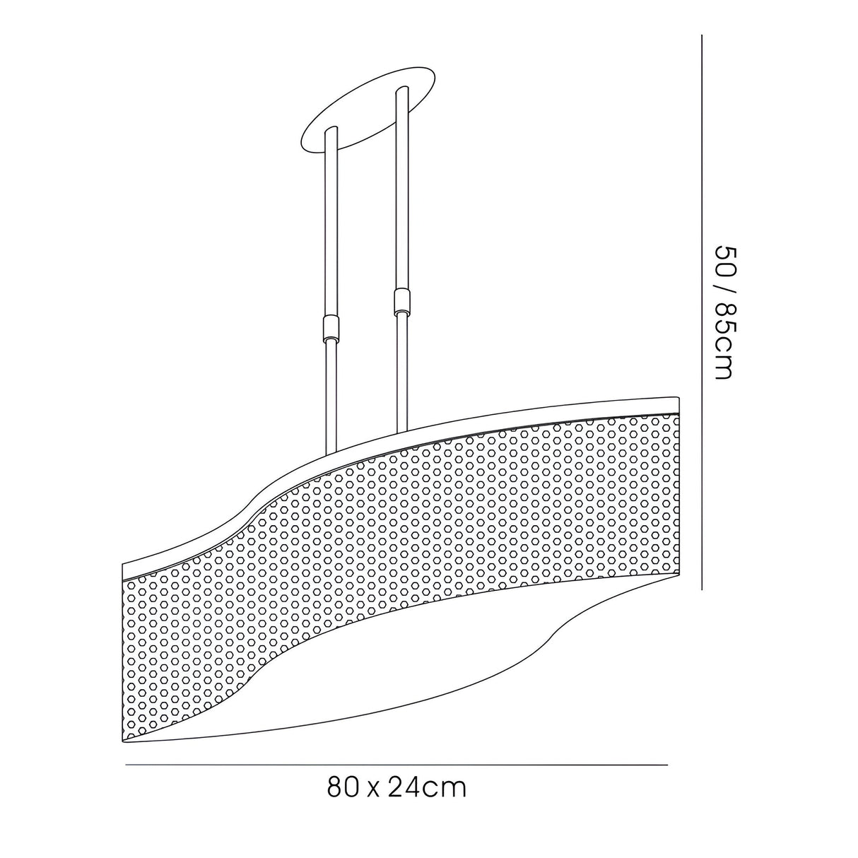 Fabio Telescopic 5 Light Crystal Linear Suspension Light - Chrome