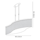 Fabio Telescopic 5 Light Crystal Linear Suspension Light - Chrome