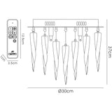 Tropez 3 Light Glass Flush Ceiling Light With RGB & Remote Control – Polished Chrome