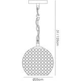 Ava 4 Light Crystal Pendant Light – French Gold