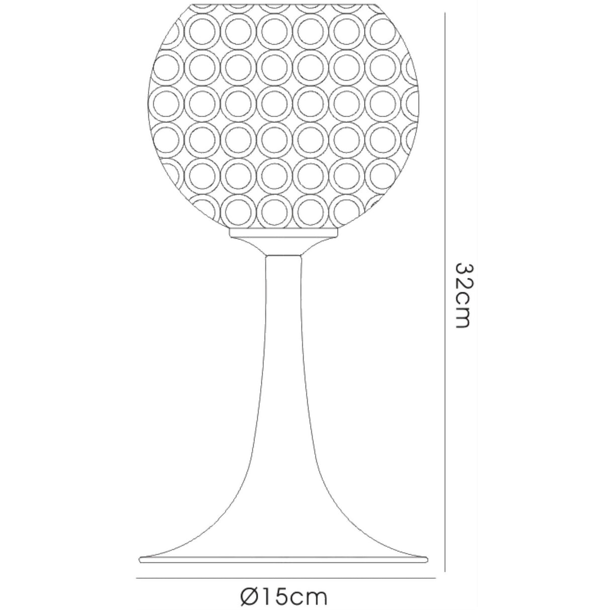 Ava 2 Light Crystal Table Lamp - French Gold