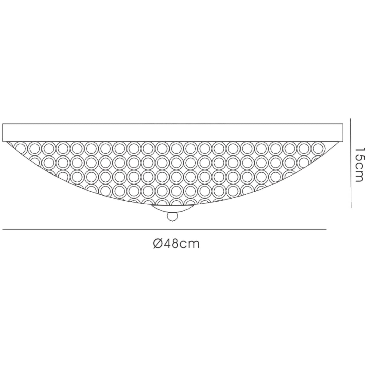 Ava 6 Light Crystal Flush Ceiling Light - French Gold