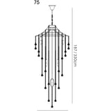 Inina 64cm 9 Light Crystal Chandelier - Polished Chrome