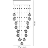 Colorado 2 Light Crystal Wall Light - Polished Chrome