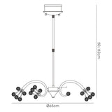 Octavia 65cm 9 Light Crystal Chandelier - Polished Chrome