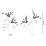 Kenzo 2 Light Crystal Wall Light With Switch - Gold