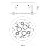 Destello 4 Light Crystal Flush Ceiling Light - Polished Chrome