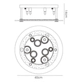 Destello 6 Light Crystal Flush Ceiling Light - Polished Chrome