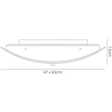 Vito 3 Light Smoked Mirror Flush Ceiling Light – Polished Chrome