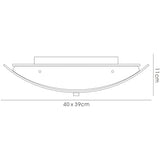 Vito 2 Light Mirror Flush Ceiling Light – Polished Chrome