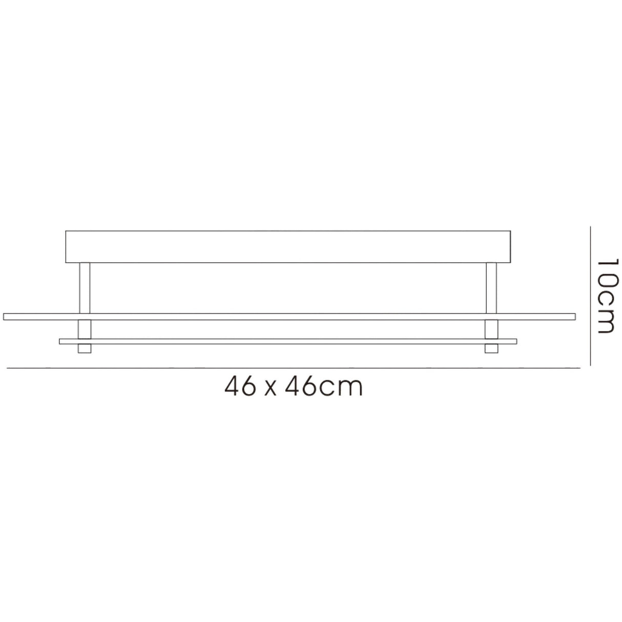 Roveta 3 Light Wall/Flush Ceiling Light - Polished Chrome