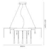 Kenzie 66cm G4 16 Light Crystal Suspension Light - Polished Chrome