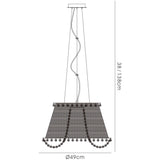 Lanzo 49cm 4 Light Crystal Chandelier - Black Chrome