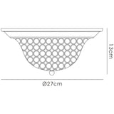 Paloma 2 Light Small Crystal Flush Ceiling Light - Antique Brass