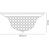 Paloma 2 Light Medium Crystal Flush Ceiling Light - Satin Nickel