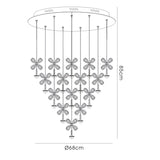 Aviva 28 Light LED Crystal Cluster Pendant Light 4000K - Polished Chrome