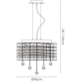 Adeline 40cm 4 Light Crystal Chandelier - Polished Chrome