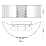 Evelyn 2 Light Crystal Wall Light - Chrome With Black Shade