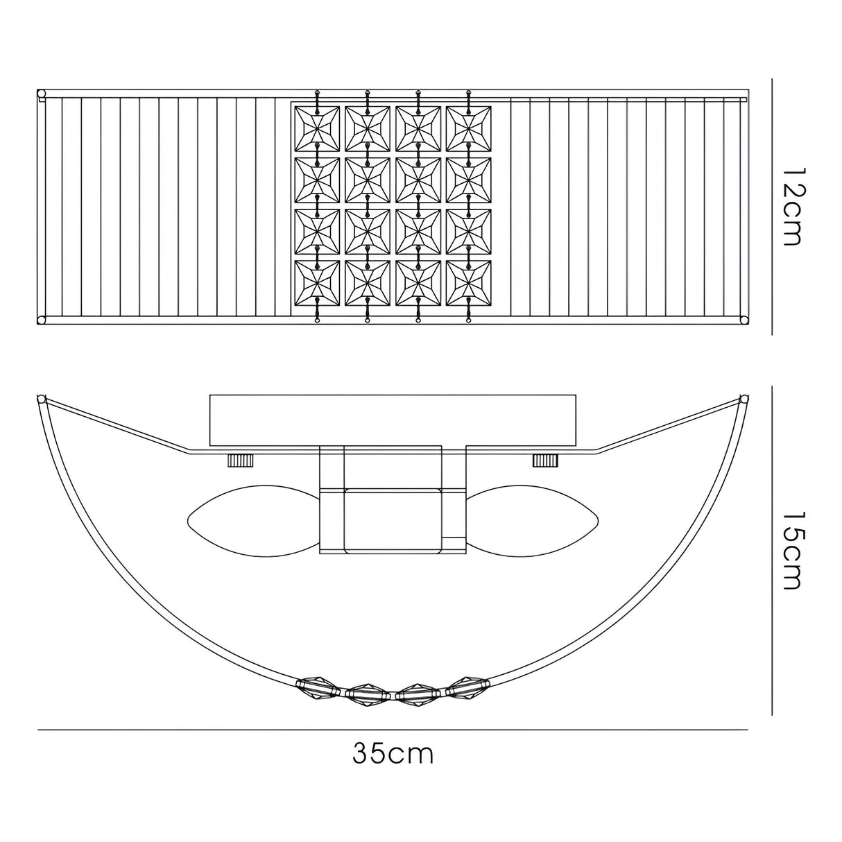 Evelyn 2 Light Crystal Wall Light - Chrome With Cream Shade