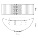 Evelyn 2 Light Crystal Wall Light - Chrome With Cream Shade