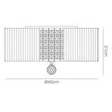 Evelyn 3 Light Crystal Flush Ceiling Light - Cream