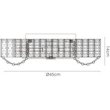 Enya 6 Light Crystal Flush Ceiling Light - Polished Chrome