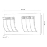 Charis 2 Light Glass & Crystal Wall Light With Switch - Chrome