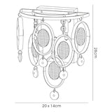 Solana 3 Light Crystal Wall Light - Polished Chrome
