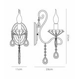 Vela 1 Light Crystal Wall Light - Chrome