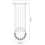 Colorado 1 Light Crystal Cluster Pendant Light - Polished Chrome