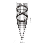 Colorado 10 Light Corkscrew Crystal Cluster Pendant Light - Polished Chrome