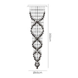 Colorado 9 Light Corkscrew Crystal Cluster Pendant Light - Polished Chrome