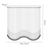 Colorado 6 Light Crystal Bar Pendant Light - Polished Chrome