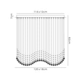 Colorado 6 Light Crystal Bar Pendant Light - French Gold