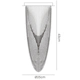 Camilla 1 Light Crystal Semi-Flush Ceiling Light – Polished Chrome