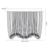 Camilla 12 Light Crystal Semi-Flush Ceiling Light – Polished Chrome