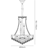 Frances 55cm 14 Light Crystal Chandelier - Polished Chrome