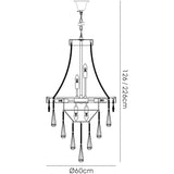 Sophia 60cm 13 Light Crystal Chandelier - Polished Chrome