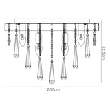 Sophia 8 Light Crystal Flush Ceiling Light – Polished Chrome