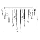 Sophia 10 Light Crystal Flush Ceiling Light – Polished Chrome