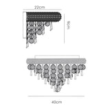 Alexandra Medium 3 Light Crystal Wall Light - Chrome