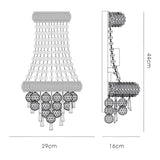 Alexandra Tall 3 Light Crystal Wall Light - Chrome