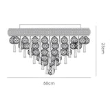 Alexandra 7 Light Crystal Flush Ceiling Light - Polished Chrome