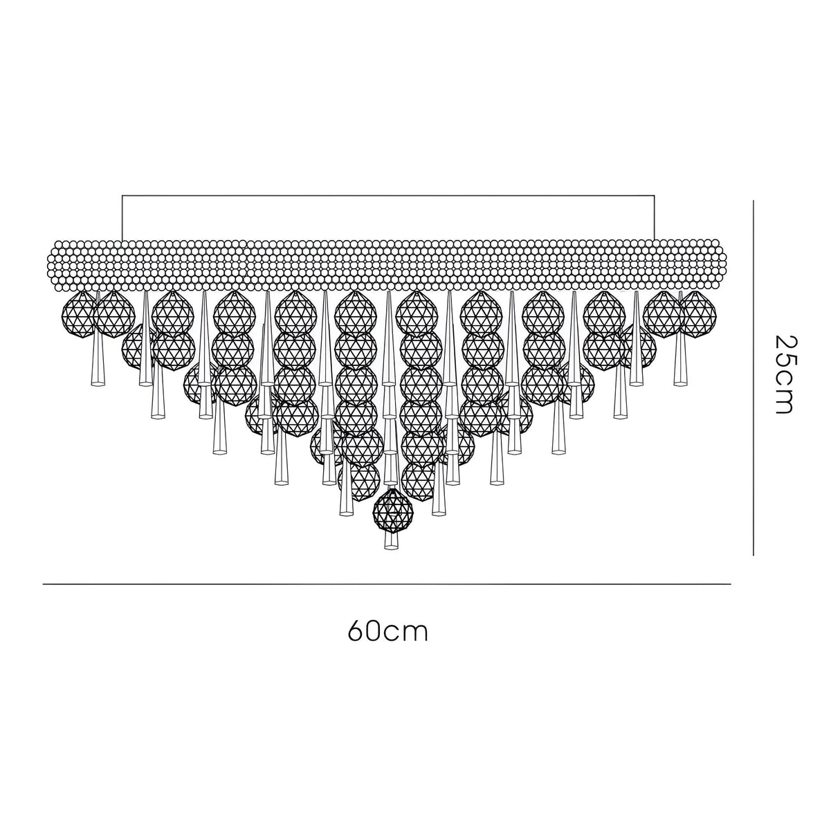 Alexandra 9 Light Crystal Flush Ceiling Light - Polished Chrome