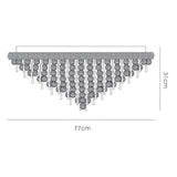 Alexandra 16 Light Crystal Flush Ceiling Light - Polished Chrome