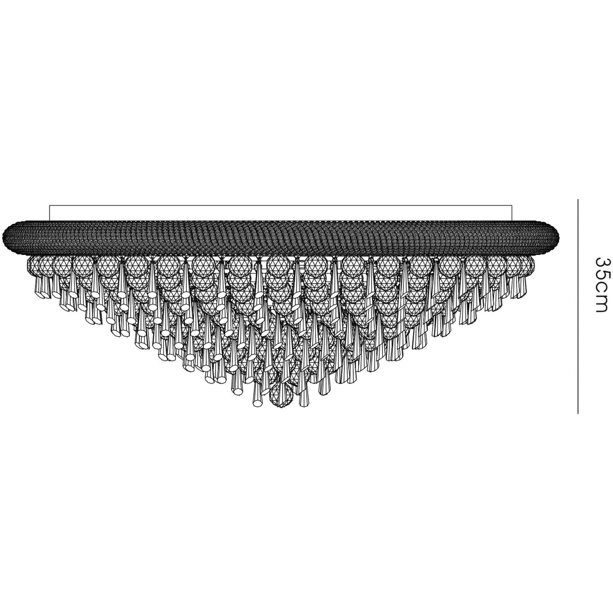 Alexandra 18 Light Crystal Flush Ceiling Light - Polished Chrome