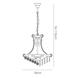 Alexandra 50cm 9 Light Crystal Chandelier - Polished Chrome