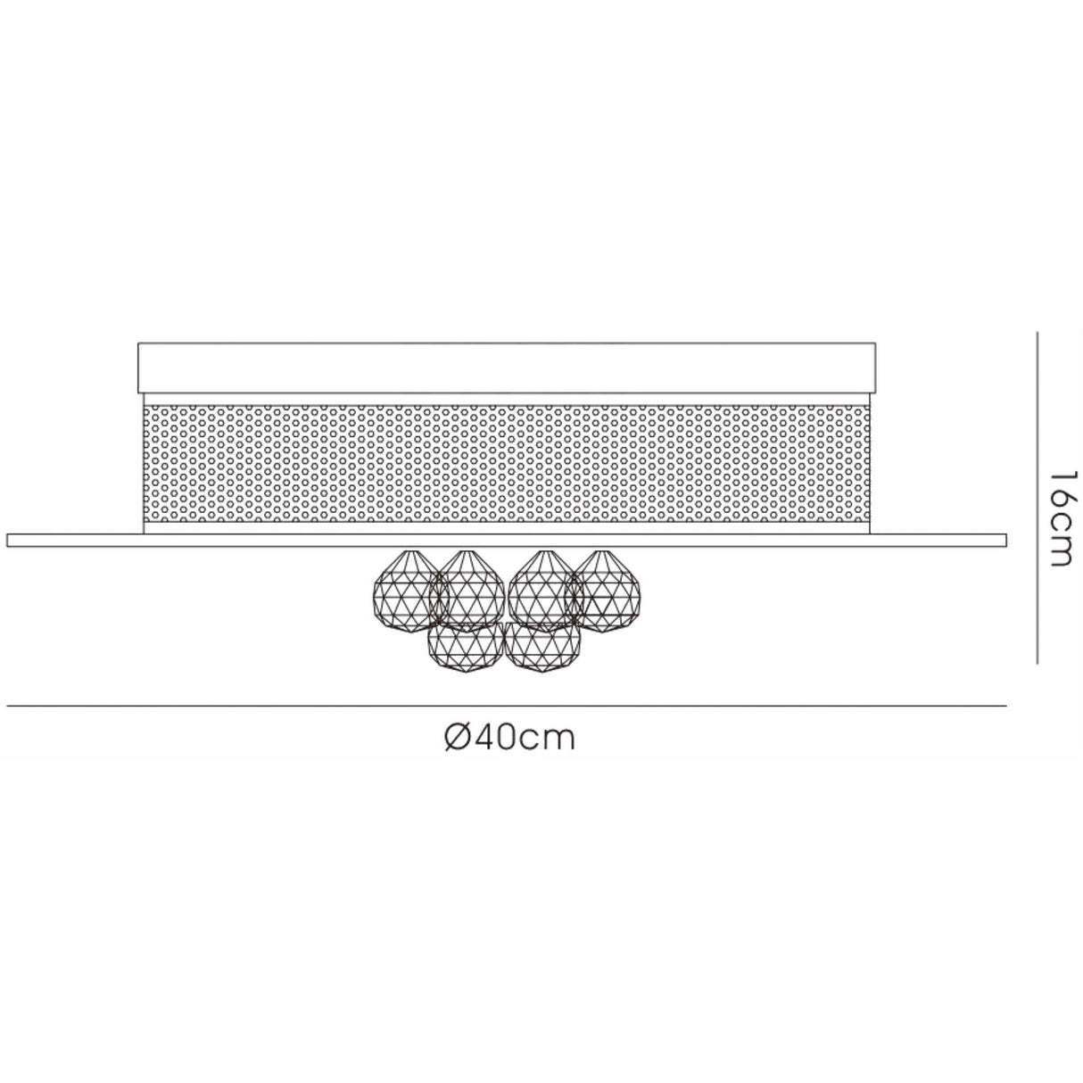 Tabitha 4 Light Flush Ceiling Light – Polished Chrome