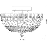 Georgina 4 Light Crystal Flush Ceiling Light - Polished Chrome